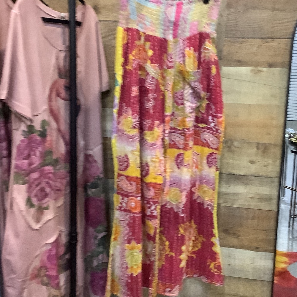 Vibrant Floral Patchwork Kantha pants to a 2XL